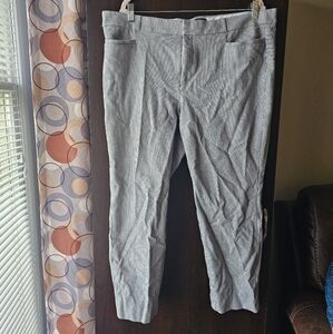 Banana Republic Light Gray Pinstriped Pants